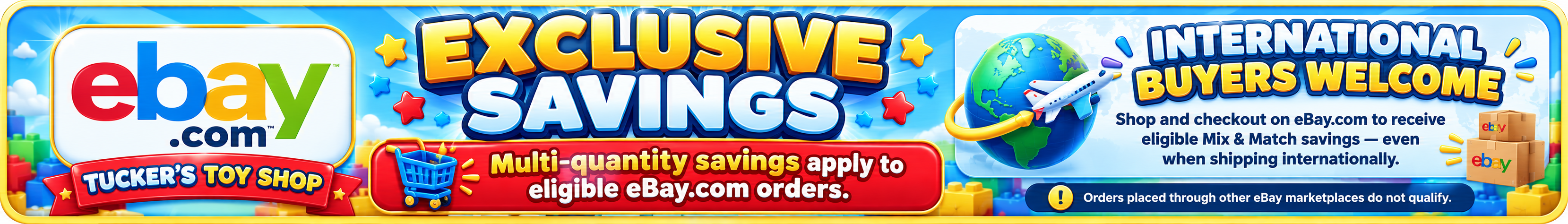 eBay.com exclusive savings—international buyers are welcome. Shop and checkout on eBay.com to receive eligible Mix and Match savings even when shipping internationally. Orders placed through other eBay marketplaces do not qualify.